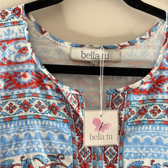 Bella Tu Fiona Tiered Dress Floral Long Sleeve NWT - Picture 3 of 6